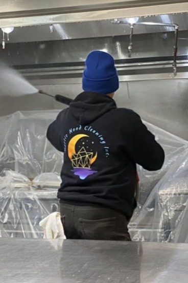 Mystic Hood Cleaning technician at work